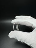 25mm 14k White Gold 2ctw Lab Diamond Inside Out Hoops 5.5g