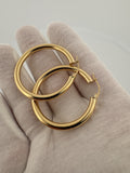 40mm x 4mm 18k Yellow Gold Hoops 4.84g