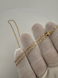 22” 14k Tri-Color Diamond Cut Valentino Link 2mm 3.1g