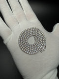 22" Silver 18ctw Moissanite Tennis Chain 3mm 26.5g