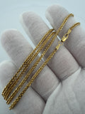 20" 14k Yellow Gold Wheat 2mm 4.2g