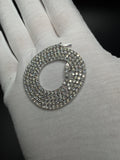 20" 14k White Gold 10.5ctw VS/VVS Lab Diamond Tennis Chain 2.3mm 15.4g