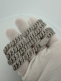 22 inch 8mm 16.5ctw VS/VVS lab diamond Cuban chain in sterling silver, 48.5g, view 11 - Ott Family Jewelry