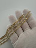 26" 14k Yellow Gold Rope Chain 3mm 7.6g