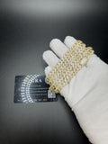 8mm Moissanite Cuban Chain, 12.6ctw D VVS1, GRA Certified, Gold Over 925 Silver, 20" (59.1g)