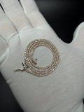 17" 14K Yellow Gold 5.18ctw E-F VS Lab Diamond Tennis EGL Certified – 2mm – 9.70g