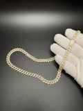 8mm Moissanite Cuban Chain, 13.8ctw D VVS1, GRA Certified, Gold Over 925 Silver, 22" (65.4g)