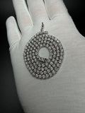 16" Silver 9ctw Moissanite Tennis Chain 3mm 20.1g