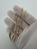 18" 14K Yellow Gold Box Chain 1.5mm 6.65g