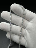 20” 3mm 15ctw Moissanite & Silver Tennis Chain 22.4g
