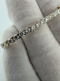 7" 14k Yellow Gold 6.07ctw E-F VS Lab Diamond Tennis Bracelet EGL Certified 3.2mm 6.3g