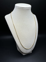 22” 14k Yellow Gold Box Chain 1.5mm 7.7g