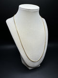 22” 14k Yellow Gold Box Chain 1.5mm 7.7g