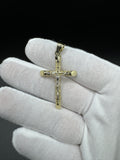 2” 14k Yellow Gold Cross/Crucifix 5.6mm Bail 3.51g