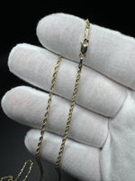 24” 14k Yellow Gold Rope 2mm 6.85g