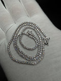 17" 14k White Gold 7.03ctw E-F VS Lab Diamond Tennis Chain EGL Certified 2.2mm 11.25g