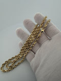 18K 6mm Handmade Solid Rope Chain