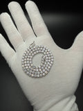 16" Silver 30ctw Moissanite Tennis Chain 4mm 20.5g