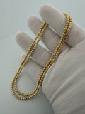 24" 10K Diamond Cut Moon Bead Chain 3mm 10.5g
