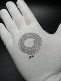 17" 14k White Gold 9.97ctw E-F VS Lab Diamond Tennis Chain EGL Certified 2.8mm 14.81g