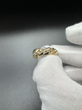 Size 12 10k Yellow Gold Cuban Link Ring 7.5mm 9.63g