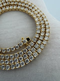 22" Silver 18ctw VS/VVS Lab Diamond Tennis Chain 3.5mm 32.8g