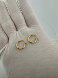 12mm 14k Yellow Gold Huggies 1.05g