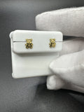 7mm 14k Yellow Gold Teddy Bear Studs Screw Back Posts