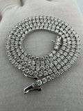 17" 14k White Gold 9.97ctw E-F VS Lab Diamond Tennis Chain EGL Certified 2.8mm 14.81g
