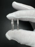20mm 14k White Gold 1ctw VS/VVS Lab Diamond Channel Set Inside Out Hoops 5.1g