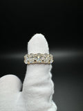 Size 7 14k Yellow Gold 4ctw Oval E-F VS/VVS 5 Stone Lab Diamond Ring 6.9g
