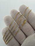 1.2mm Fancy Anchor Chain, 14K Yellow Gold, 17" (2.2g)