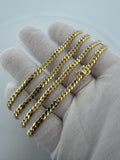 24" 14K Yellow Gold Cuban Chain 4mm 30.25g