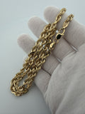 10K 6mm Handmade Solid Rope Chain