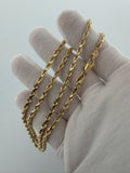 10K 6.5mm Handmade Solid Rope Chain