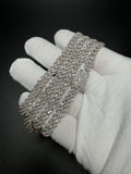 22" Silver 13ctw VS/VVS Lab Diamond Cuban Link 6mm 42.0g