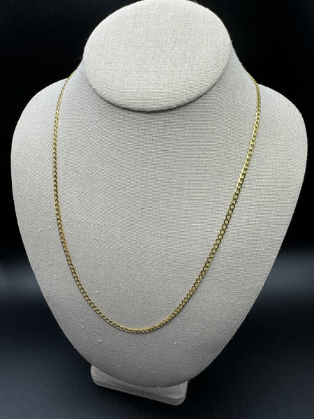 22” 14k Yellow Gold Curb 3mm 3.8g