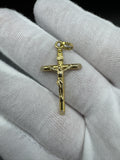 1.5” 14k Yellow Gold Crucifix 3mm Bail 2.1g