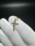 1.25” 14k Gold Cross/Crucifix 5mm Bail 1.0g