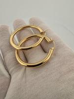 40mm x 4mm 18k Yellow Gold Hoops 4.84g