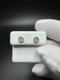 6mm 10k Yellow Gold 1/5ctw Natural Diamond Circle Cluster Studs .9g