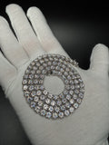 22" 5mm silver moissanite tennis chain, 46ctw D VVS1, 37.5g – Ott Family Jewelry (12)