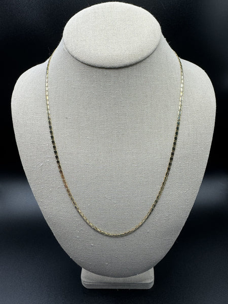 22” 14k Gold Two-Tone Flat Valentino 2.5mm 8.0g