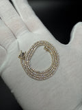 17" 14K Yellow Gold 5.22ctw E-F VS Lab Diamond Tennis EGL Certified – 2mm – 9.56g