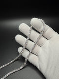 16" Silver 30ctw Moissanite Tennis Chain 4mm 20.5g