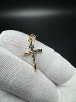 1.25” 14k Gold Cross/Crucifix 5mm Bail 1.0g