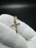 1.25” 14k Gold Cross/Crucifix 5mm Bail 1.0g