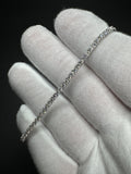 7.25” 14k White Gold 3ctw Lab Diamond Tennis Bracelet 6.7g