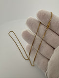 18” 18k Yellow Gold Box chain with 14k Clasp 1.3mm 5.0g