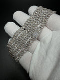 22" Silver 13ctw VS/VVS Lab Diamond Cuban Link 6mm 42.0g